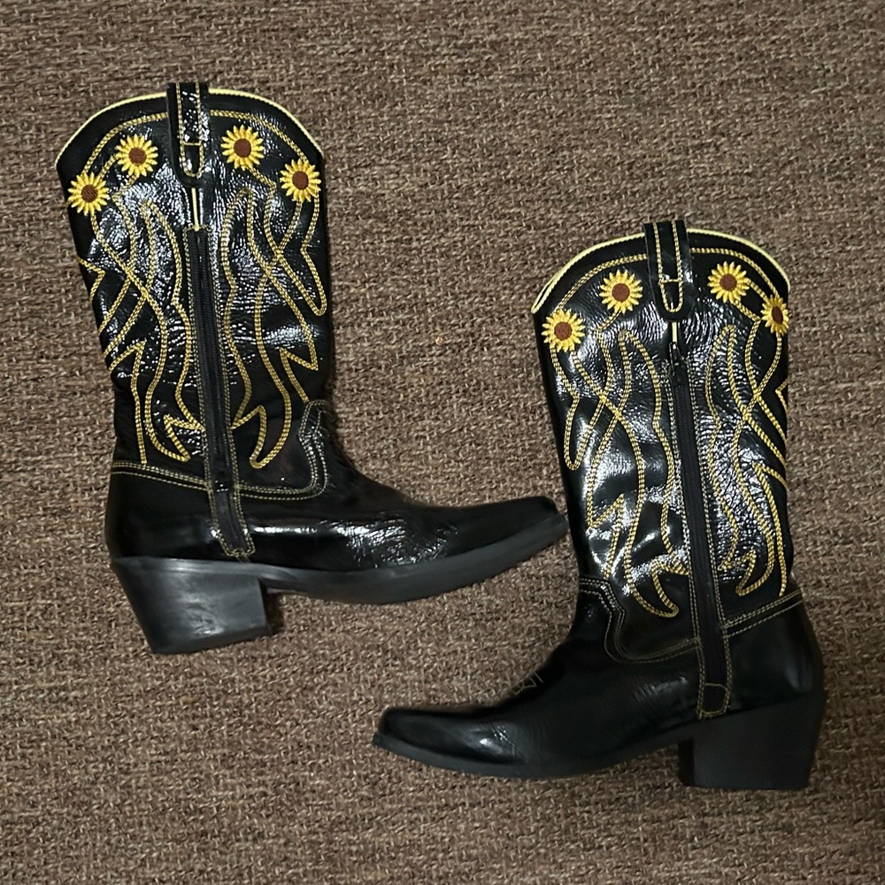 Urban Outfitters Leather Sunflower Boots